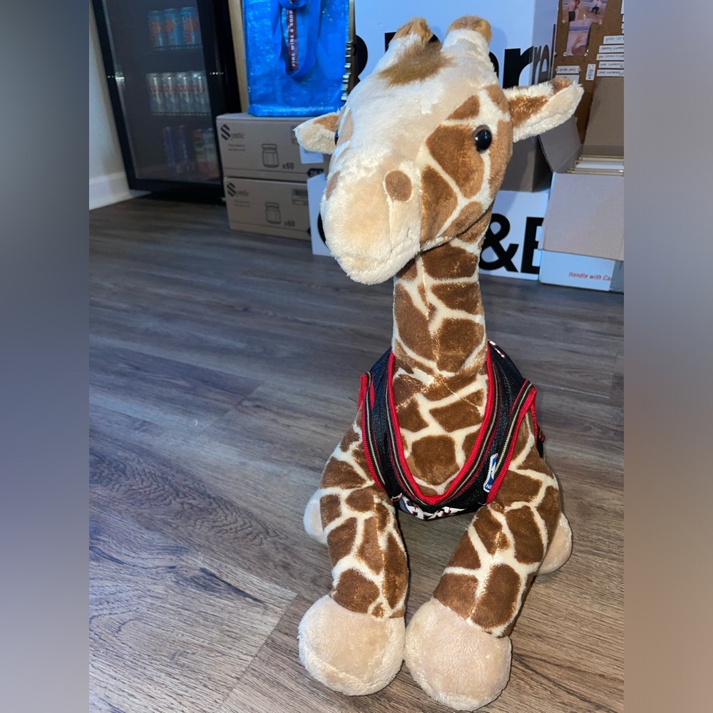 Giraffe Build a Bear in Sixers Jersey